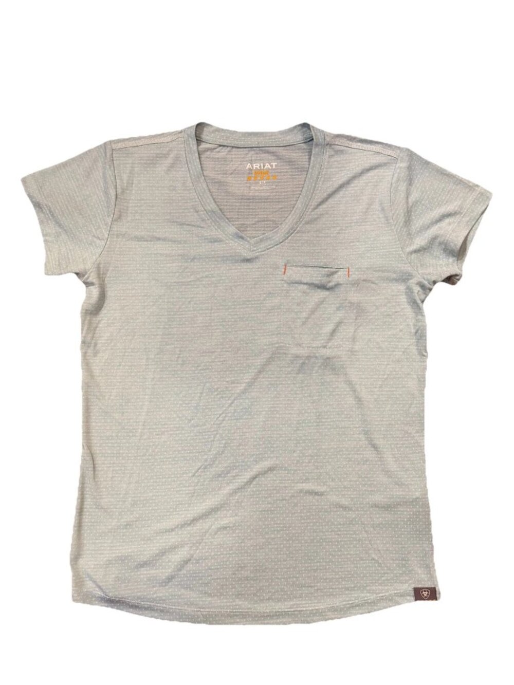 Ariat Rebar Shirt Men's Blue Performance Athletic Work V Neck Pocket Sz Small